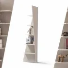 My Home Esquina design corner bookcase MDF lacquered H220cm made in Italy Viadurini