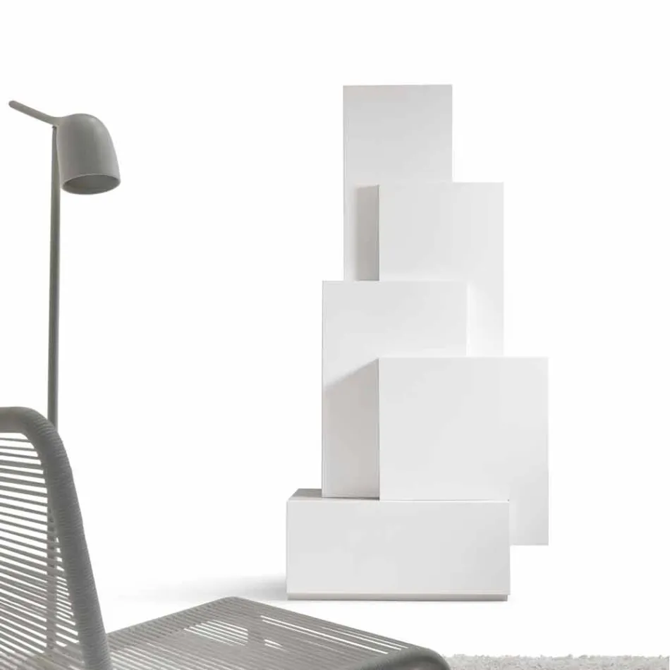 My Home Tetris mobile lounge tower design MDF H196cm made in Italy Viadurini