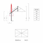 Garden Arm Umbrella in White or Anthracite Aluminium 300x400 cm - Lapillo Viadurini