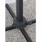 3x3 Outdoor Umbrella with Light Grey Cloth and Anthracite Structure - Dalton Viadurini