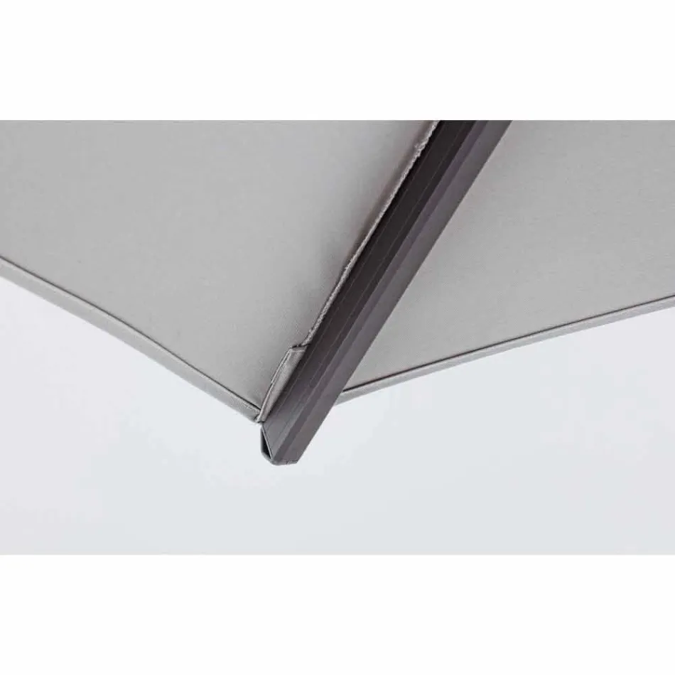 3x3 Outdoor Umbrella with Light Grey Cloth and Anthracite Structure - Dalton Viadurini