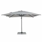 3x3 Outdoor Umbrella with Light Grey Cloth and Anthracite Structure - Dalton Viadurini