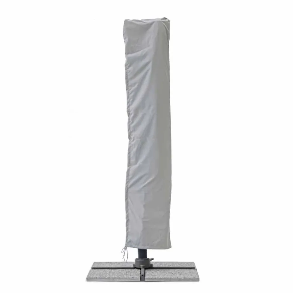 3x3 Outdoor Umbrella with Light Grey Cloth and Anthracite Structure - Dalton Viadurini