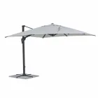 3x3 Outdoor Umbrella with Light Grey Cloth and Anthracite Structure - Dalton Viadurini