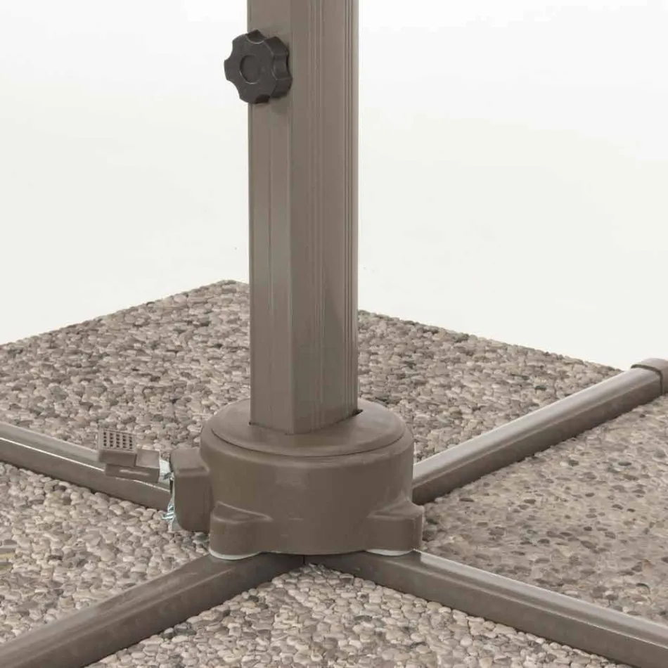 3x3 Outdoor Umbrella with Polyester Cloth and Aluminium Pole - Texas Viadurini