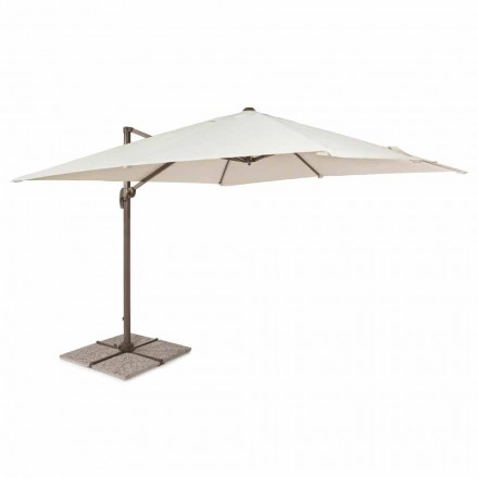 3x3 Outdoor Umbrella with Polyester Cloth and Aluminium Pole - Texas Viadurini
