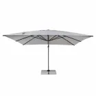 Outdoor Umbrella 4x4 in Light Grey Polyester and Aluminium - Daniel Viadurini