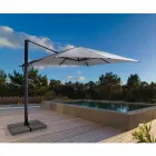 Outdoor Umbrella 4x4 in Light Grey Polyester and Aluminium - Daniel Viadurini
