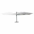 Outdoor Umbrella 4x4 in Light Grey Polyester and Aluminium - Daniel Viadurini