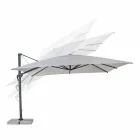 Outdoor Umbrella 4x4 in Light Grey Polyester and Aluminium - Daniel Viadurini