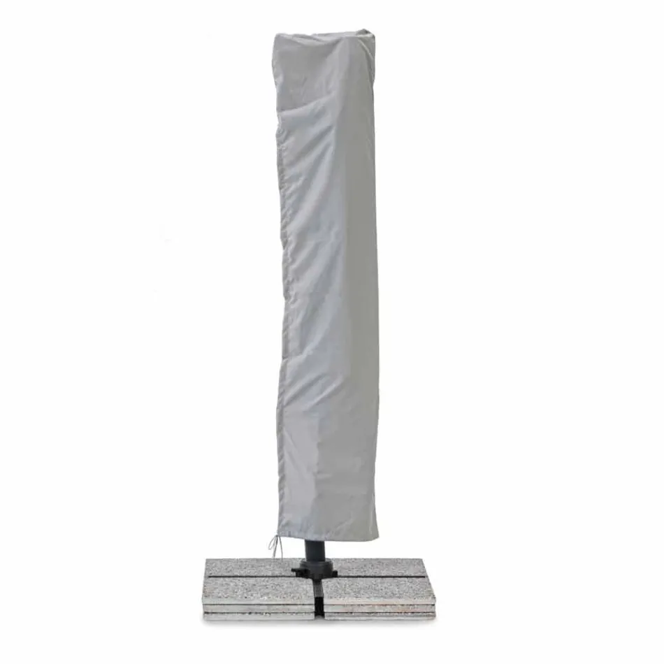 Outdoor Umbrella 4x4 in Light Grey Polyester and Aluminium - Daniel Viadurini