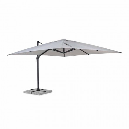 Outdoor Umbrella 4x4 in Light Grey Polyester and Aluminium - Daniel Viadurini