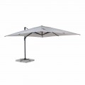 Outdoor Umbrella 4x4 in Light Grey Polyester and Aluminium - Daniel