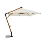 Outdoor Umbrella in Wood and Ecru Polyester 3x4, Homemotion - Passmore Viadurini