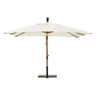 Outdoor Umbrella in Wood and Ecru Polyester 3x4, Homemotion - Passmore Viadurini