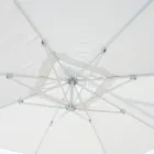 Outdoor Umbrella in Polyester with White Aluminium Structure - Zinica Viadurini