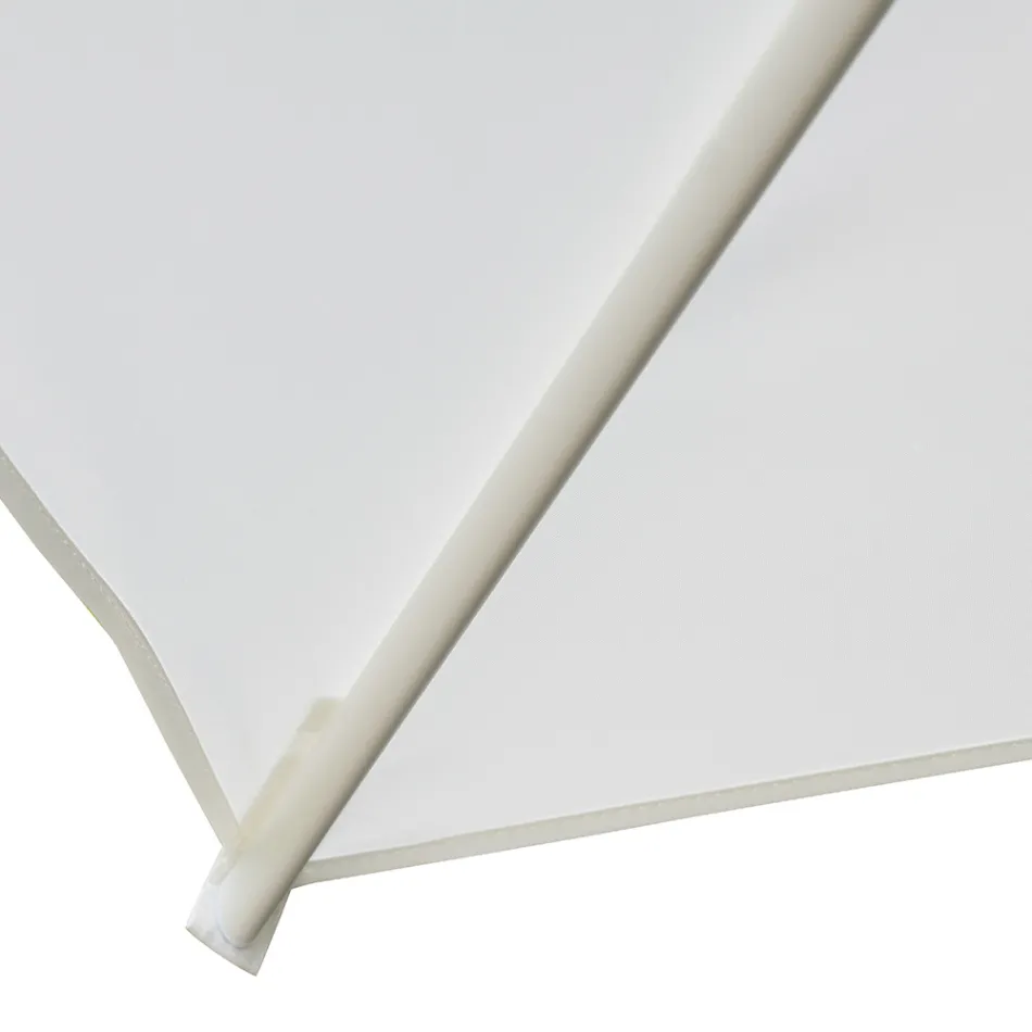 Outdoor Umbrella in Polyester with White Aluminium Structure - Zinica Viadurini