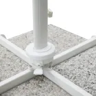 Outdoor Umbrella in Polyester with White Aluminium Structure - Zinica Viadurini