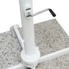 Outdoor Umbrella in Polyester with White Aluminium Structure - Zinica Viadurini