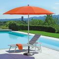 Outdoor Fabric Umbrella with Design Aluminium Structure - Leroy