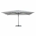 3x4 Garden Umbrella with Light Grey Polyester Fabric - Dalton Viadurini