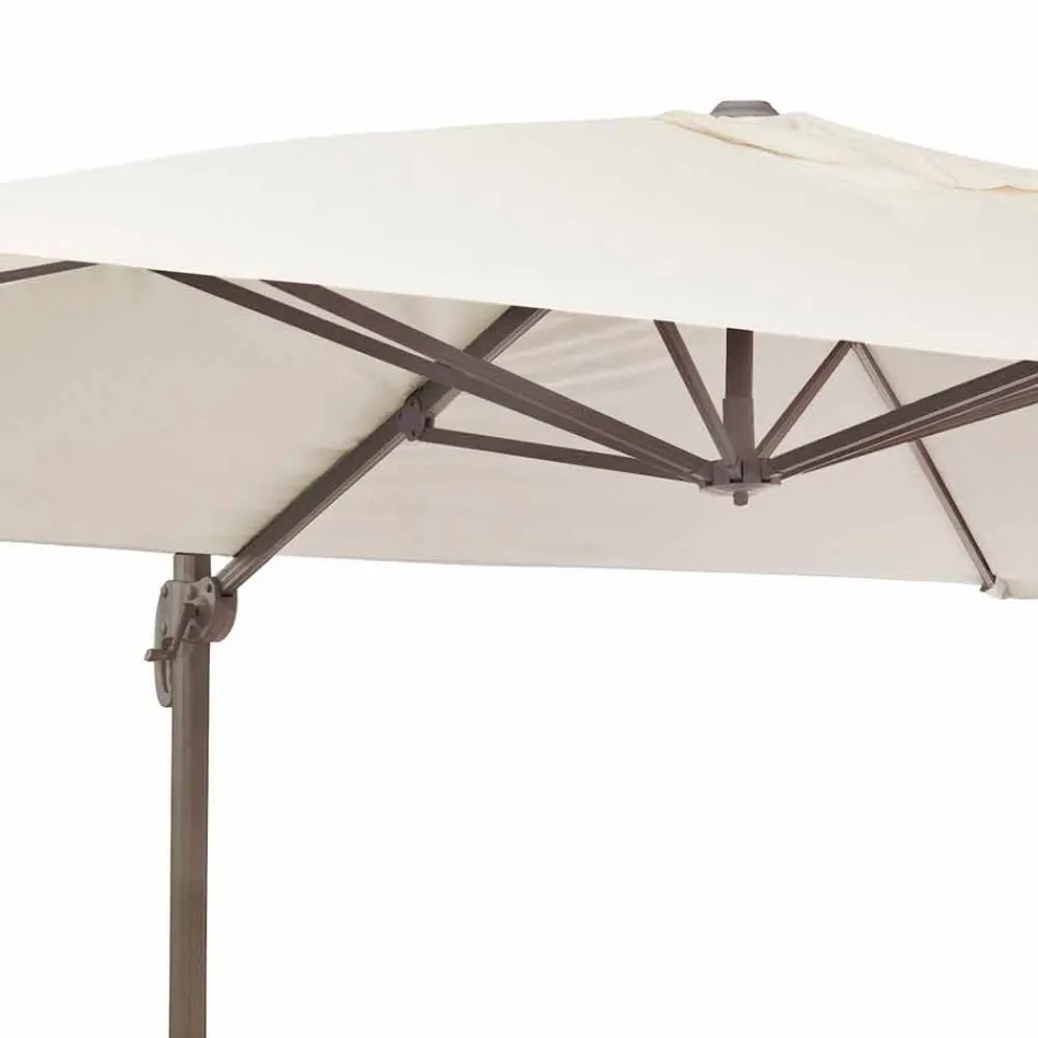 3x4 Garden Umbrella in Polyester with Aluminium Structure - Texas Viadurini