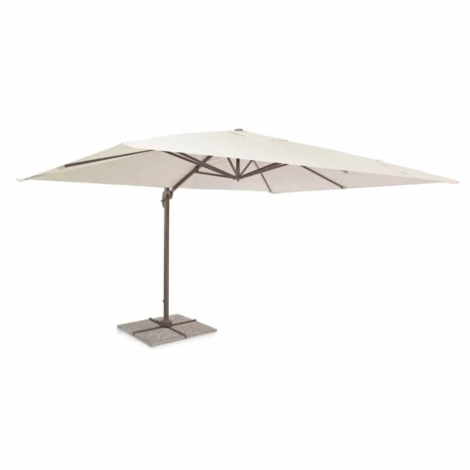 3x4 Garden Umbrella in Polyester with Aluminium Structure - Texas Viadurini