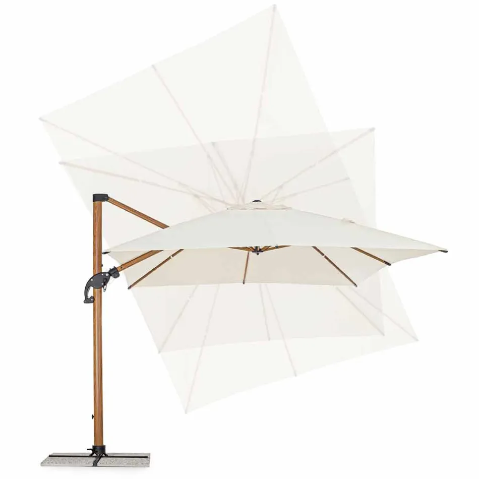 3x4m Garden Umbrella in Aluminium and Polyester, Homemotion - Marco Viadurini