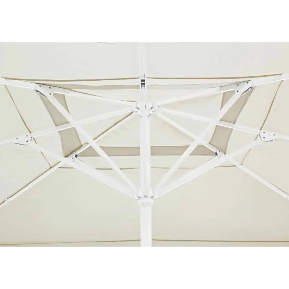 4x4 Garden Umbrella with Polyester Cloth and Steel Base - Nastio Viadurini