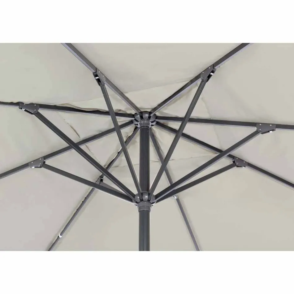 4x4 Garden Umbrella with Polyester Cloth and Steel Base - Nastio Viadurini