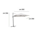 Garden Parasol with Aluminium Structure and Acrylic Fabric - Jayce