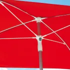 Garden Umbrella with Structure in Striped Aluminium and Fabric - Renaud Viadurini