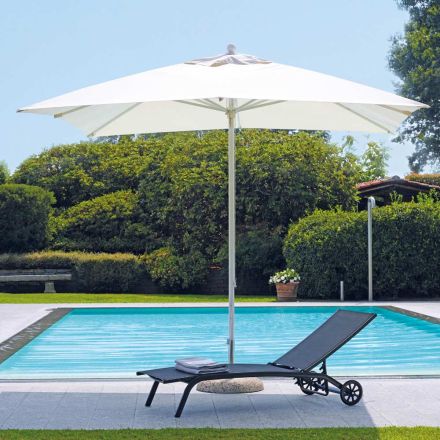 Garden Umbrella with Colored Cloth and Aluminium Structure - Norbert Viadurini
