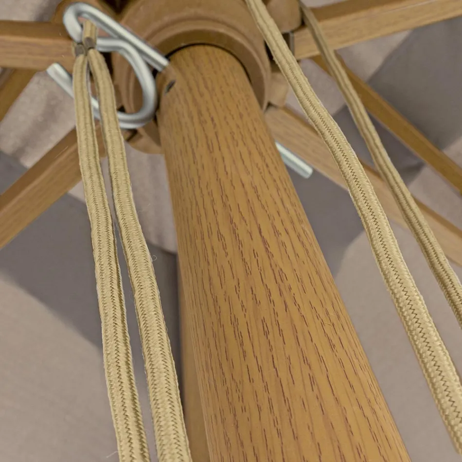 Garden Umbrella with Dove Grey Polyester Canvas 3x4 m, Homemotion - Lucius Viadurini