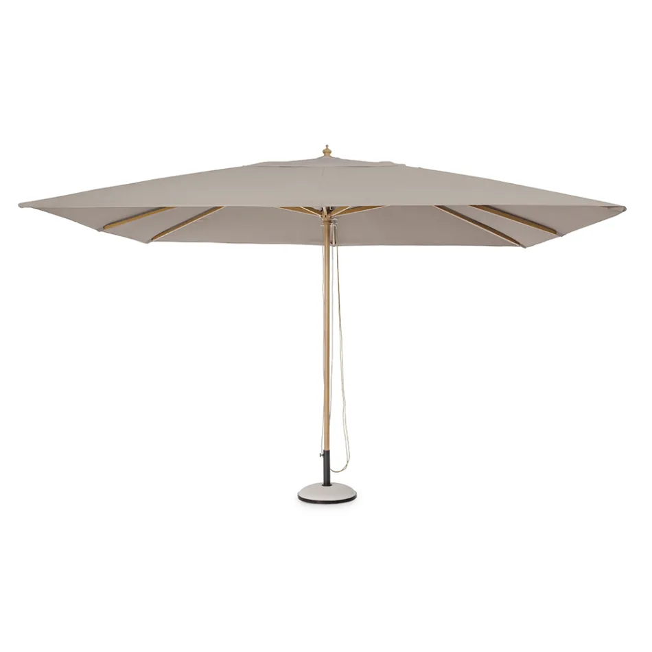 Garden Umbrella with Dove Grey Polyester Canvas 3x4 m, Homemotion - Lucius Viadurini