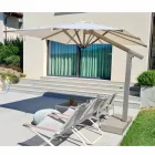 Garden Umbrella in White or Anthracite Aluminium 300x200 cm - Lapillo Viadurini