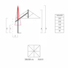 Garden Umbrella in White or Anthracite Aluminium 300x300 cm - Lapillo Viadurini