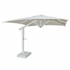 Garden Umbrella in White or Anthracite Aluminium 300x300 cm - Lapillo Viadurini