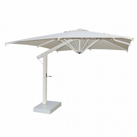Garden Umbrella in White or Anthracite Aluminium 300x300 cm - Lapillo Viadurini