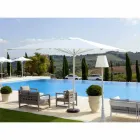 Garden Umbrella in Acrylic Fabric and Aluminium Made in Italy - Solero Viadurini