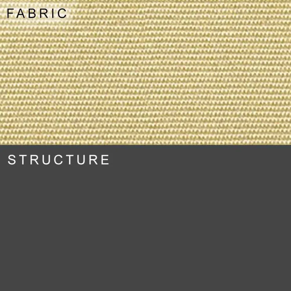 Garden Umbrella in Acrylic Fabric and Aluminium Made in Italy - Solero Viadurini