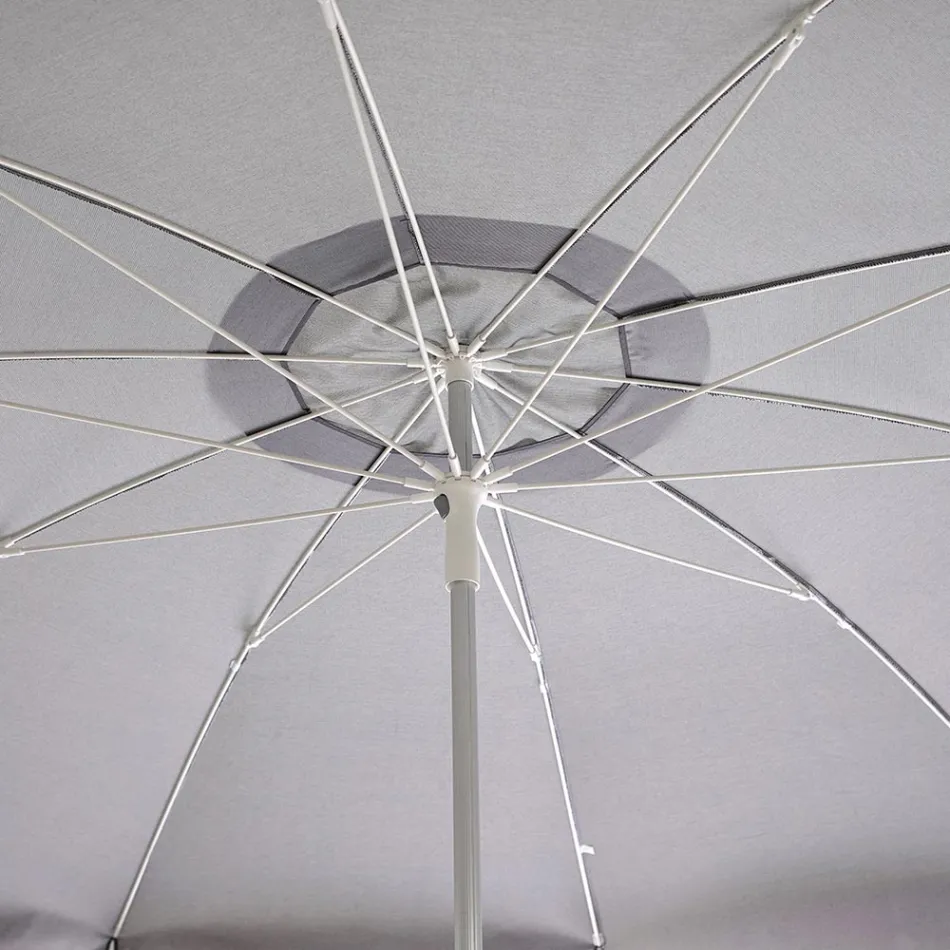 Garden Umbrella with Fabric Cover and Aluminium Structure - Adrielle Viadurini