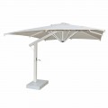 Arm Umbrella 350x350 cm in White or Anthracite Aluminium - Lapillo
