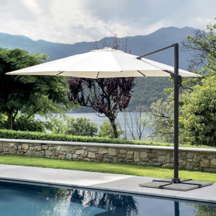 Polyester Umbrella with Handle and Side Pole - Nexa Viadurini