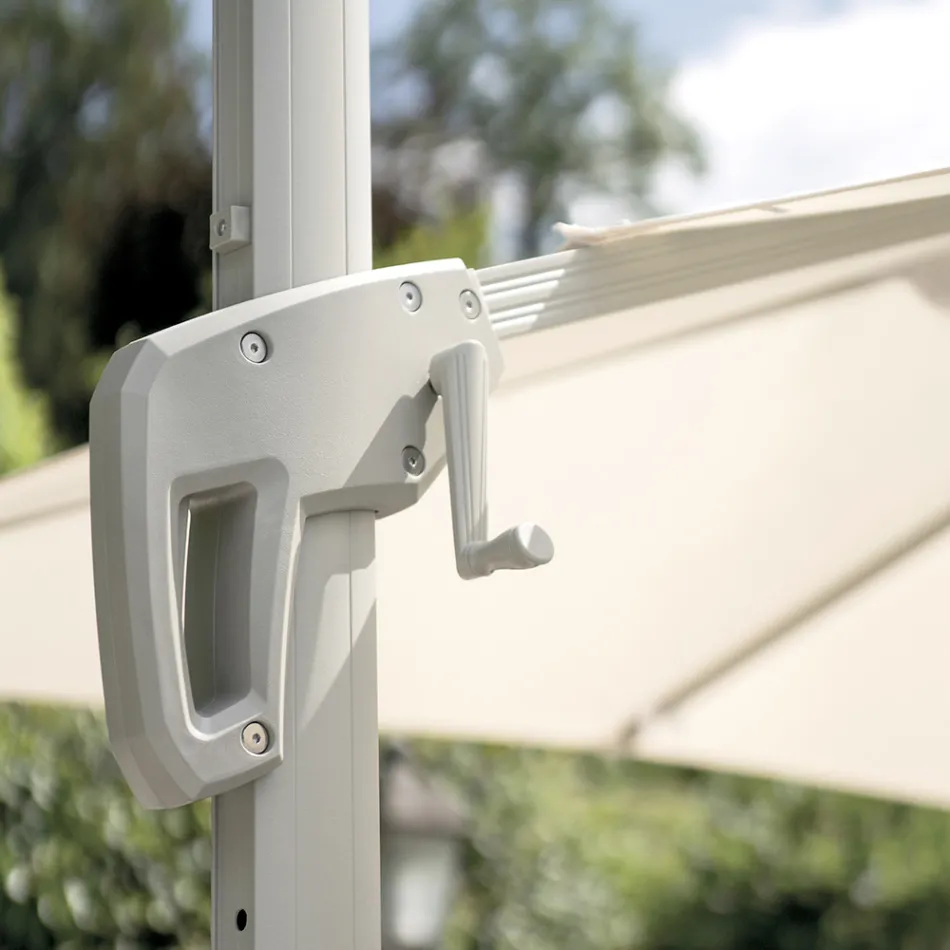 Polyester Umbrella with Handle and Side Pole - Nexa Viadurini