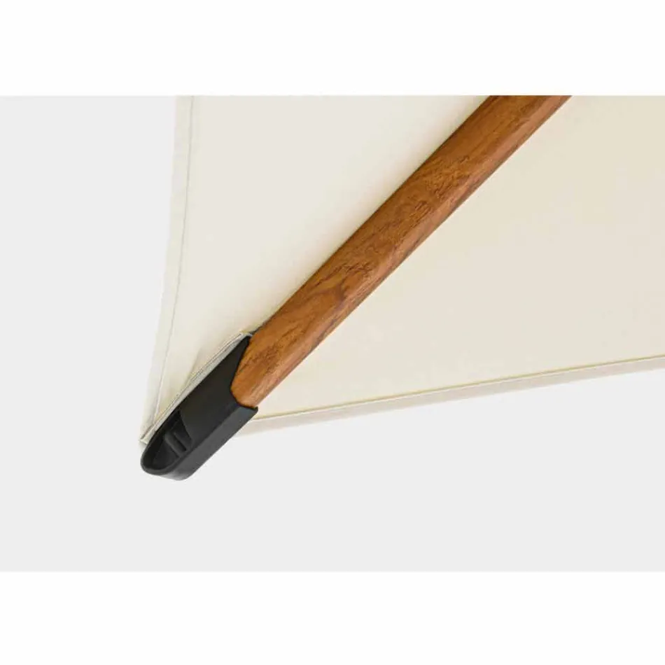 3x3 Outdoor Umbrella in Aluminium with Beige Polyester Fabric - Leano Viadurini