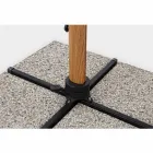 3x3 Outdoor Umbrella in Aluminium with Beige Polyester Fabric - Leano Viadurini