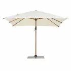 3x3 Outdoor Umbrella in Aluminium with Beige Polyester Fabric - Leano Viadurini