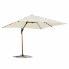 3x3 Outdoor Umbrella in Aluminium with Beige Polyester Fabric - Leano Viadurini