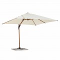 Outdoor Umbrella, 3x3 in Aluminium with Beige Polyester Cover - Leano